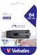 Verbatim Store N Go V3 64GB USB 3.0 Stick Γκρι