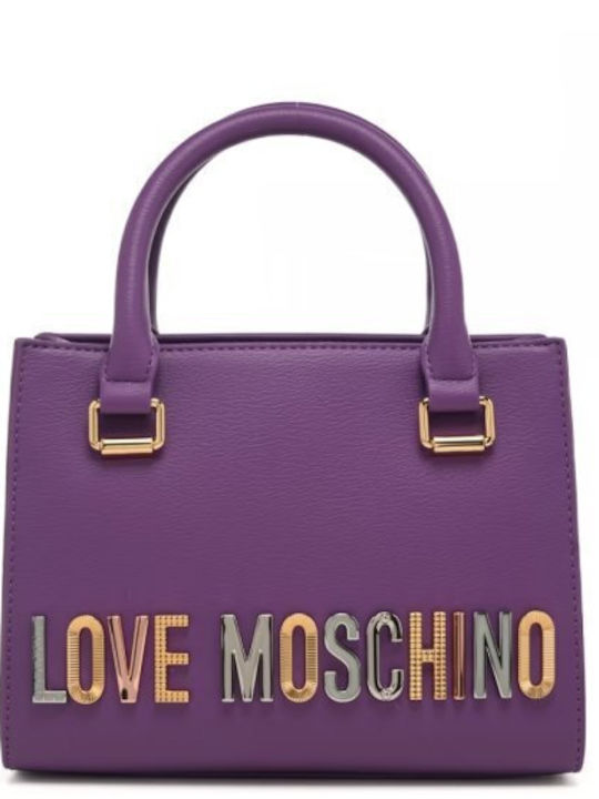 Moschino Leather Women's Bag Tote Handheld Purple