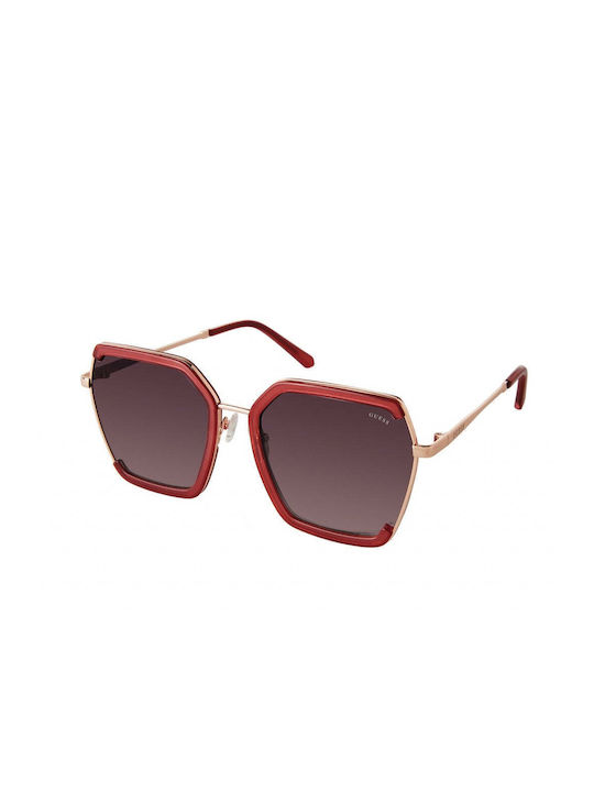 Guess Women's Sunglasses with Red Frame and Red Gradient Lens GF0418/69T