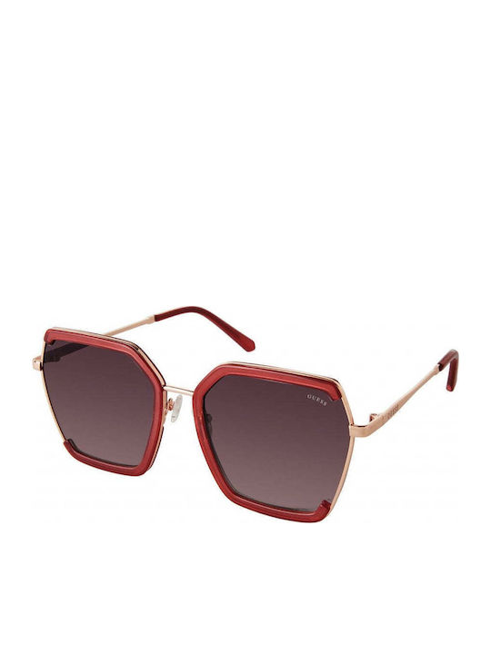 Guess Women's Sunglasses with Red Frame and Red Gradient Lens GF0418/69T