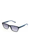 adidas Men's Sunglasses with Navy Blue Plastic Frame and Blue Gradient Mirror Lens AOR027-019000