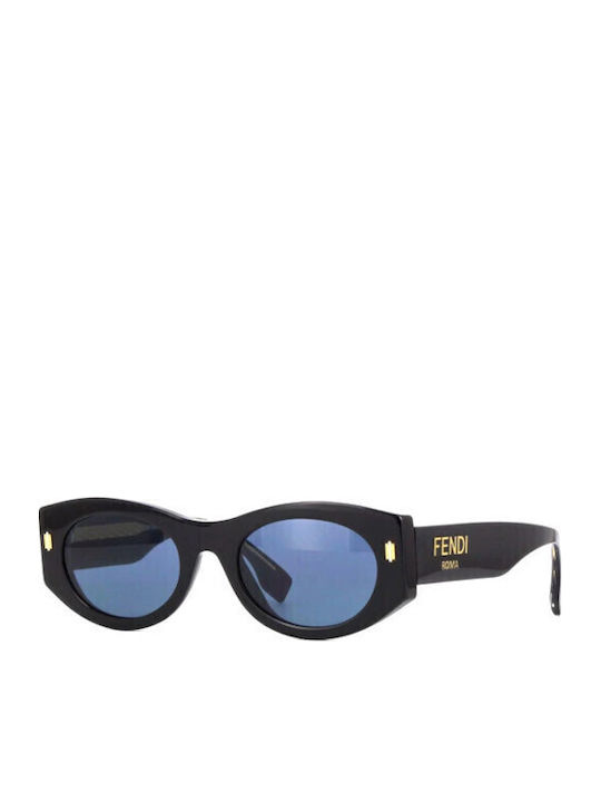 Fendi Ochelari de soare Μαύρα cu Cadru & Albastru Lentilă Fendi Ochelari de soare Μαύρα cu Cadru & Albastru Lentilă
