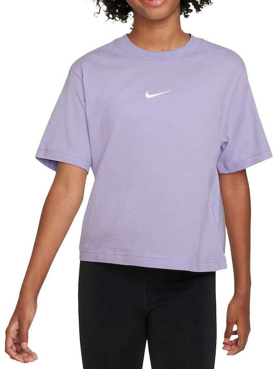 Nike Kids' T-shirt Purple Sportswear Essentials