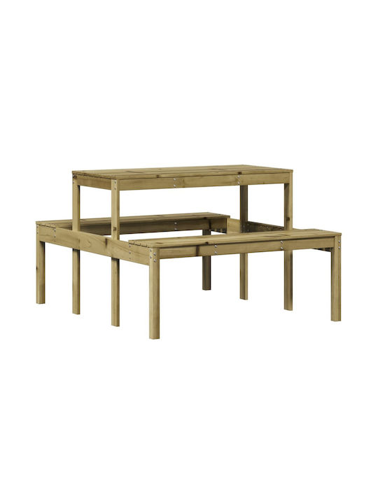 Outdoor Dinner Wood Table Natural 110x134x75cm