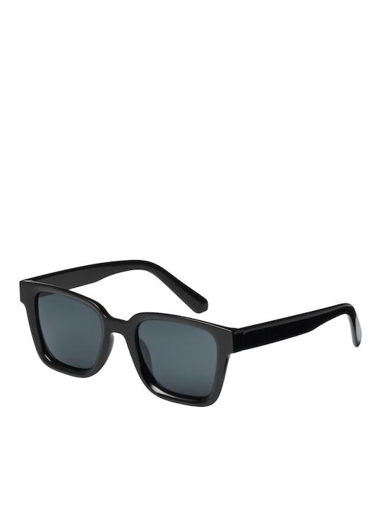 Jack & Jones Unisex Sunglasses with Black Plastic Frame and Black Lens 12251480