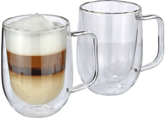 Cilio Tasse Glas Weiß 300ml 2Stück