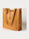 Leder Damentasche Schultertasche Gelb