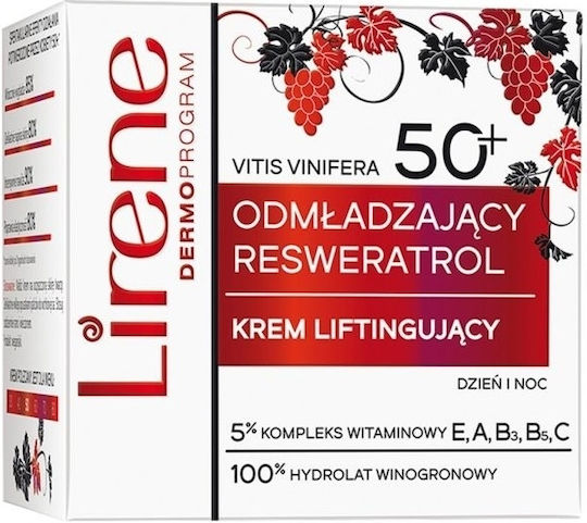 Lirene Resveratrol Лифтинг Хидратиращ и Стягащ Крем за Лице 50ml