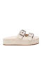 Flache Sandalen für Damen in Beige Farbe
