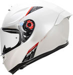 MT White Pearl Gloss Motorradhelm Volles Gesicht DOT 1450gr