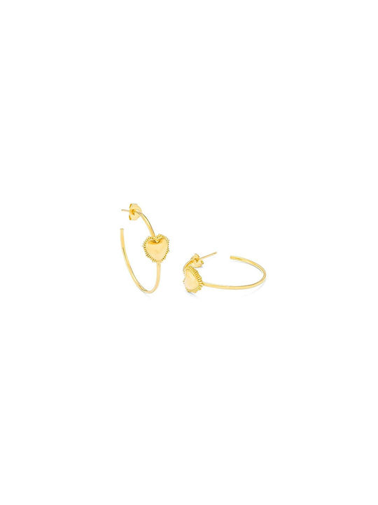 Radiant Earrings Hoops made of Steel Gold Plated