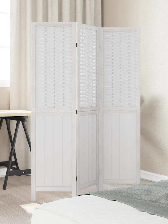 vidaXL Decorative Room Divider Wooden with 3 Panels 105x160cm