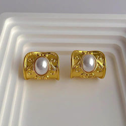 JWLS Earrings Studs in Gold Plated Steel