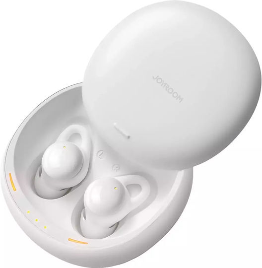 Joyroom JR-TS2 Sleep In-ear Bluetooth Handsfree Ακουστικά με Θήκη Φόρτισης Λευκά