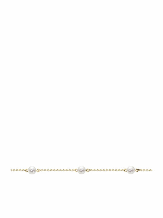 Ekan Damen Armband aus Gold 14K mit Perlen