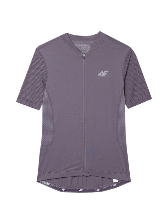 4F Women's Athletic Blouse Short Sleeve Purple