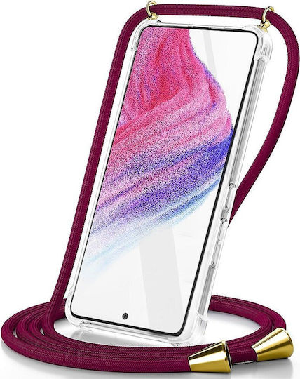 Ancus Back Cover Silicon cu Curea Roșu (Galaxy A25 5G)