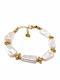 Karma Fashion Damen Armband Kette aus Stahl Vergoldet mit Perlen