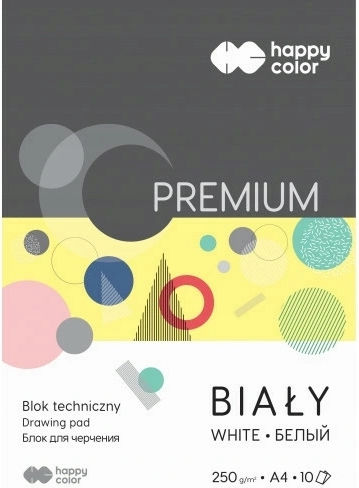 Happy Color Notizbuch 10 Blätter A4 mit leeren Seiten Weiß
