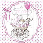 Party Napkins Pink 25x25cm. 20pcs