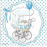 Party Napkins Blue 25x25cm. 1pcs