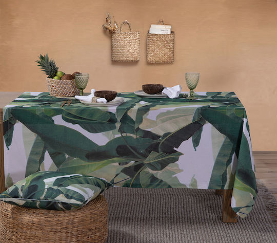 Nef-Nef Homeware Τραπεζομάντηλο Βαμβακερό Tropicana Green 140x240εκ.