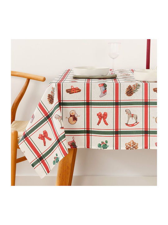 Mauré Christmas Tablecloth Fabric L140xW140cm 1pcs