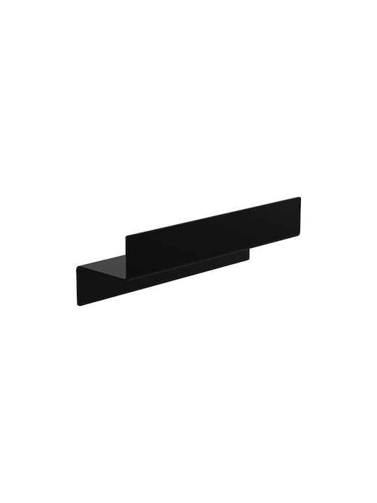 Verdi Wall Mounted Bathroom Shelf Metallic 30x9x12cm Black