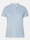 Women's Polo Blouse Short Sleeve Blue