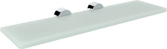 Verdi Lamda An der Wand montiert Badezimmerregal Glas 60x11.5x3.8cm Silber