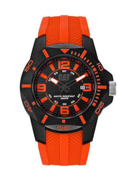 CAT Diver Men's Watch Battery with Orange Rubbe...