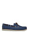 Men's Leather Boat Shoes Blue