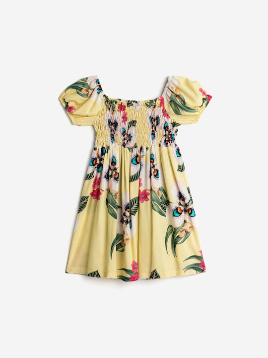 Funky Kids Dress Yellow