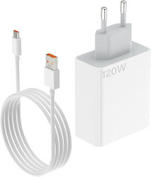 Tech-Protect mit USB-A Anschluss und Kabel USB-C 120W Weiß (MI120W)
