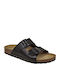 Adam's Shoes Leder Herrensandalen in Braun Farbe