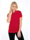 Bodymove Women's Polo Blouse Red