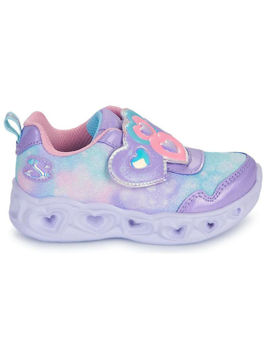 Skechers Kinder-Sneaker Heart mit Lichtern Flieder