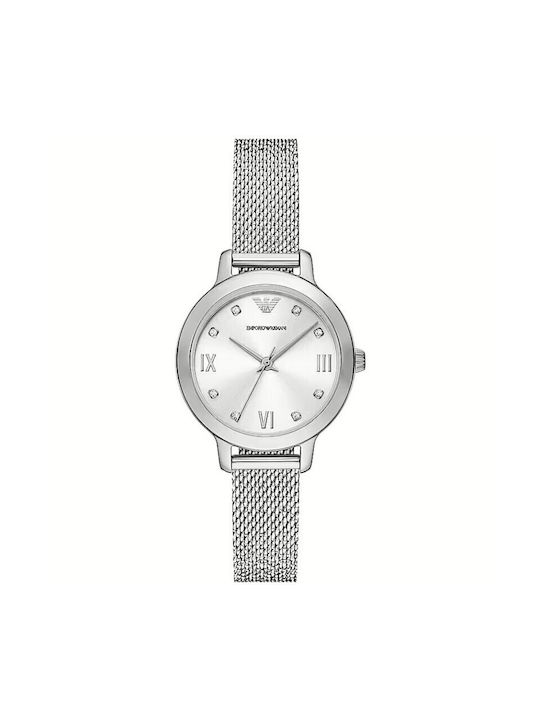 Emporio Armani Uhr mit Silber Metallarmband