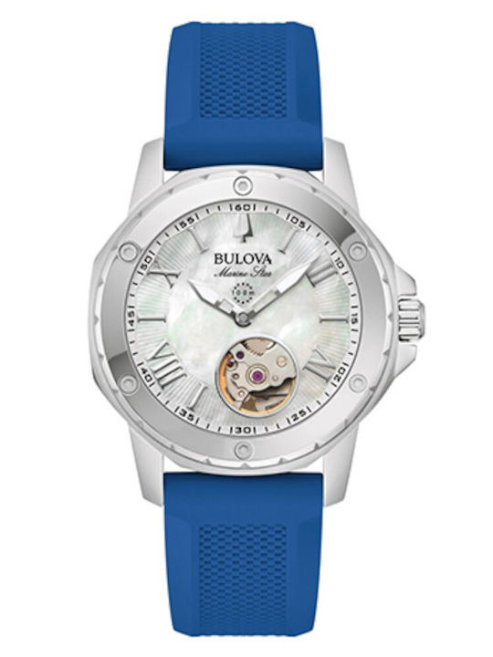 Bulova Ceas de Damă cu Albastru Curea din Cauciuc