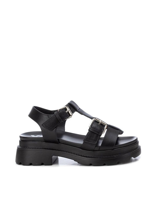 Xti Damen Flache Sandalen in Schwarz Farbe