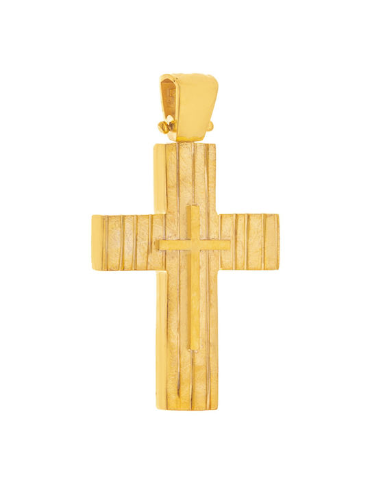 Senzio Belibasakis Herren Gold Kreuz 14K