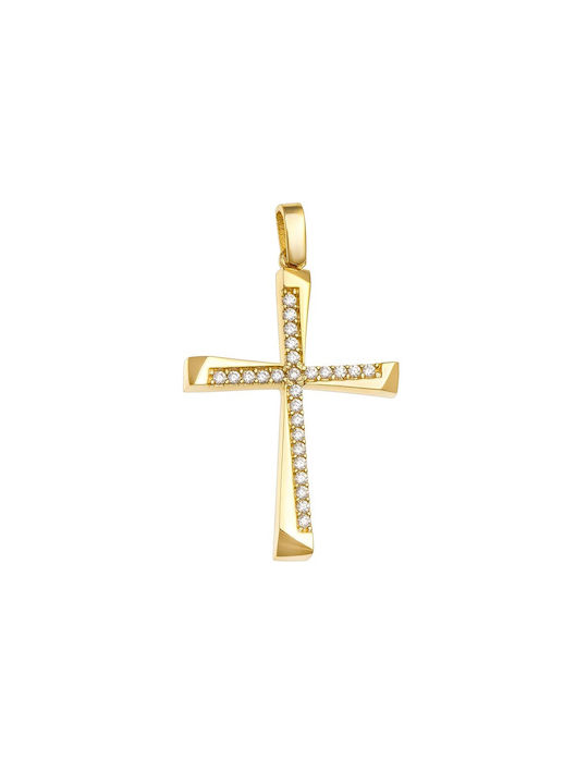 Damen Gold Kreuz 14K