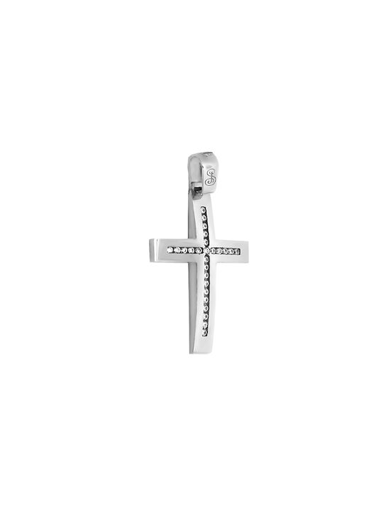 Daskalakis Women's White Gold Cross 9K