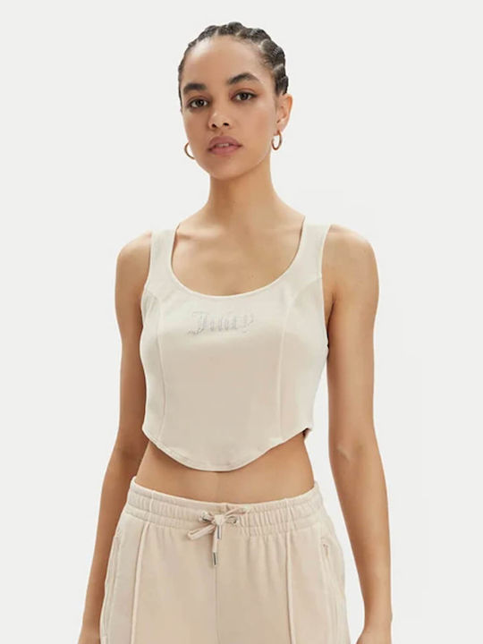 Women's Corset Top Sleeveless Beige