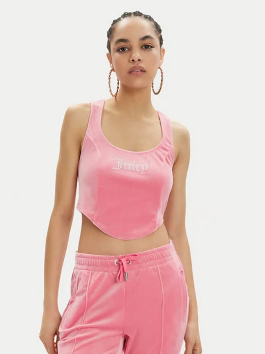 Juicy Couture Women's Corset Blouse Pink