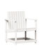 Outdoor Armchair Wooden White with Cushion 1pcs 62x55x77cm.