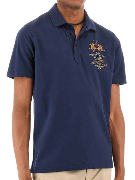 La Martina Men's Short Sleeve Blouse Polo Navy YMPG31PK001-07017