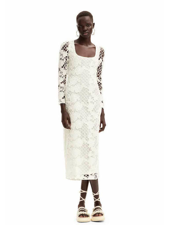 Desigual Midi Dress White