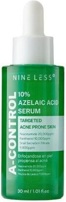 Nine Less A-Control 10% Azelaic Acid Serum Προσώπου με Έκκριμα Σαλιγκαριού & Centella Asiatica για Λάμψη 30ml