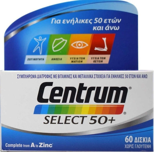 Centrum Select 50+ Multivitamin for Immune System Boost 60 Tablets